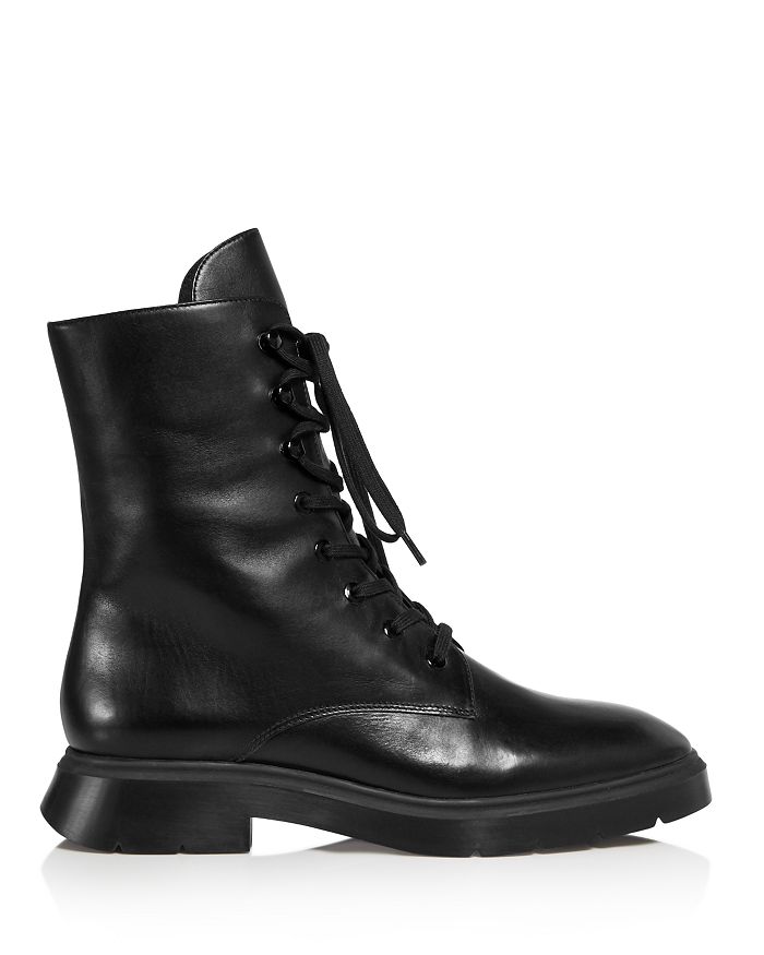 Stuart Weitzman Mckenzee Combat Boots In Black Leather | ModeSens