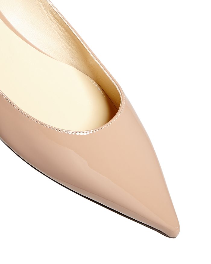 Jimmy Choo Love Flat Patent-leather Ballet Flats In Neutral | ModeSens