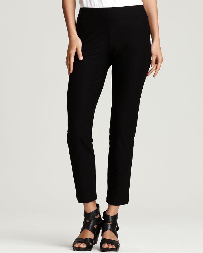 Shop Eileen Fisher System Slim Ankle Pants In Black