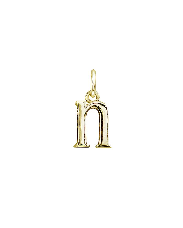 Aqua Initial Charm In Sterling Silver Or 18k Gold-plated Sterling Silver - 100% Exclusive In N/gold