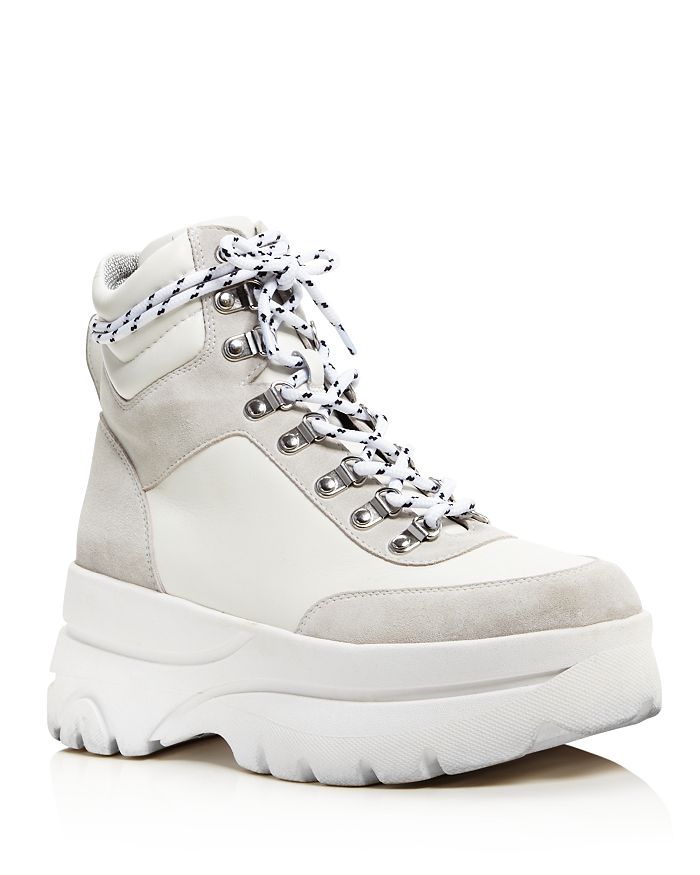 Aqua Women's Haly Platform Hiker Boots - 100% Exclusive In White