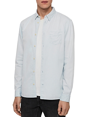 Allsaints Dilla Button-down Shirt In Sol Blue | ModeSens