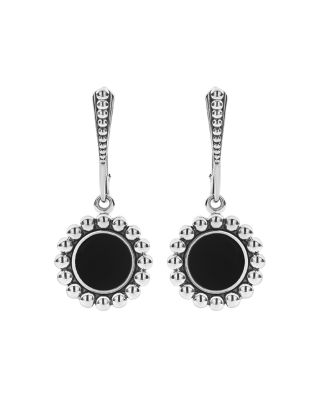 Sterling Silver Maya Black Onyx Drop Earrings