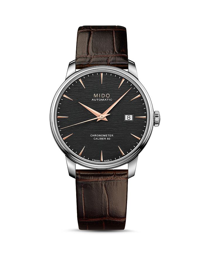 Mido Baroncelli Watch, 40mm In Black/brown