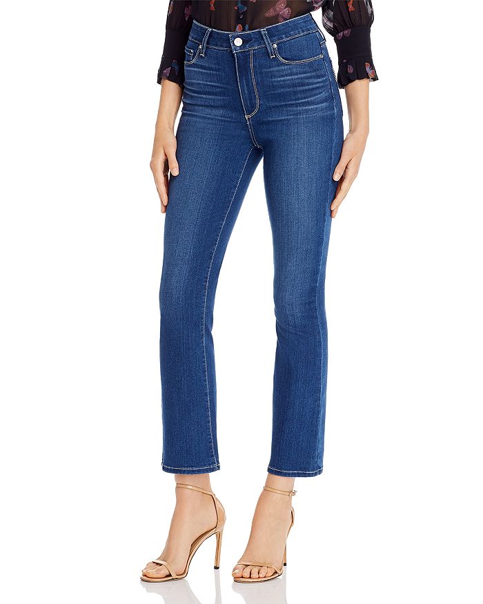 PAIGE Cropped Flare Jeans in Cityscape - 100% Exclusive | Bloomingdale's