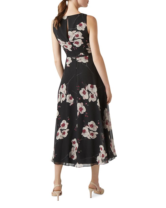 Hobbs London Carly Floral Midi Dress In Black Multi ModeSens