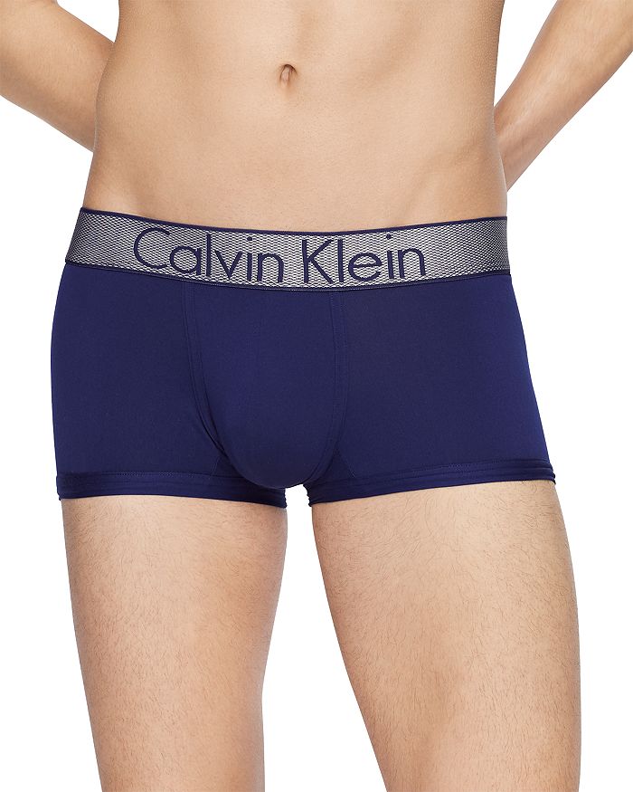 Calvin Klein Customized Stretch Low-rise Trunks In Purple Night