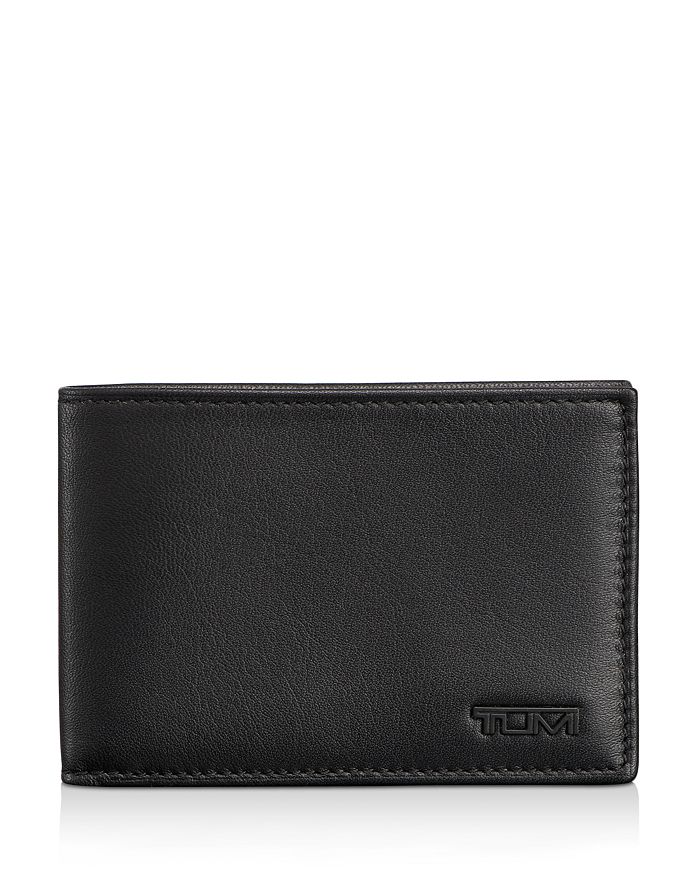 Slim wallet taurillon Pessoa, black