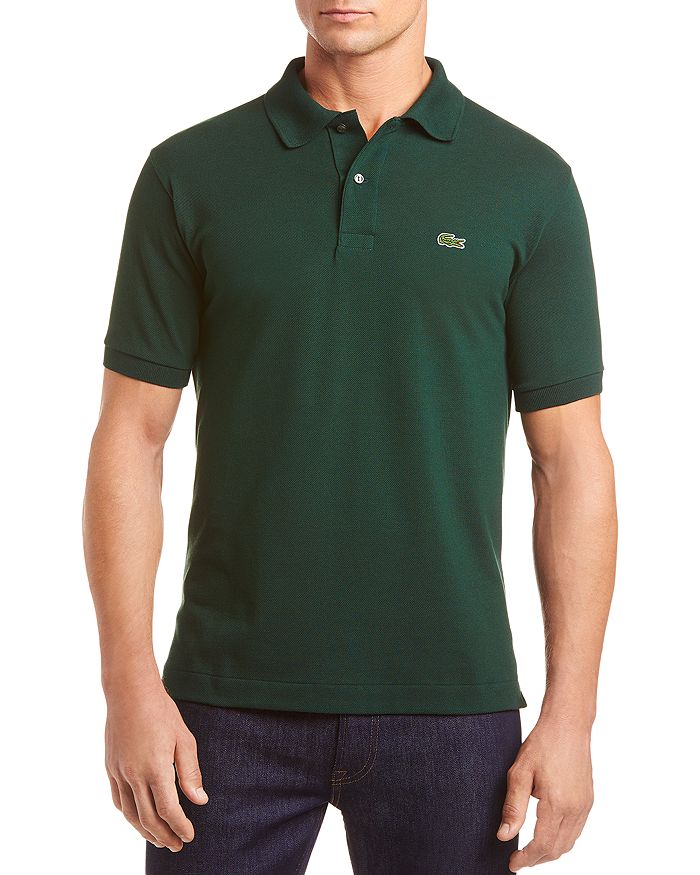 Lacoste Piqué Classic Fit Polo Shirt In Dark Green