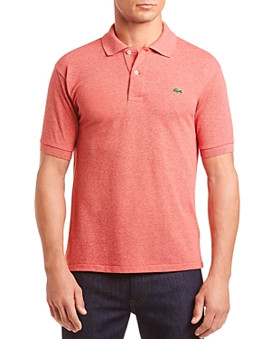 Lacoste Pique Polo - Classic Fit In Peach Pink