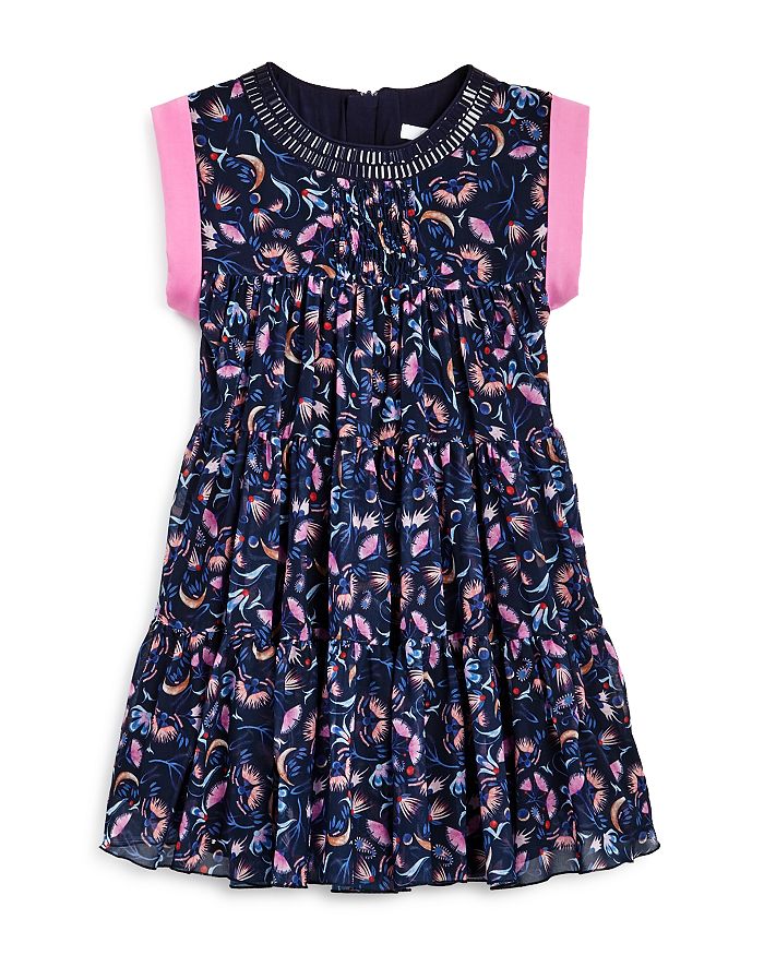 Chloé Girls' Tiered Floral Print Dress - Big Kid | Bloomingdale's