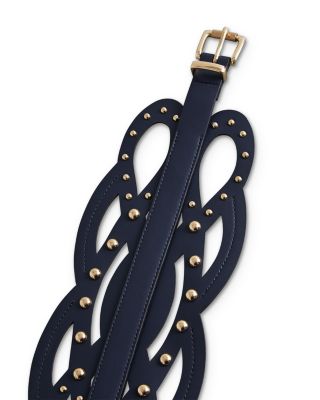 BCBGMAXAZRIA Studded Loop Faux Leather Belt | Bloomingdale display picture 1