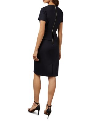 ted baker lace peplum dress Ted Baker Lace Peplum Dress In Navy