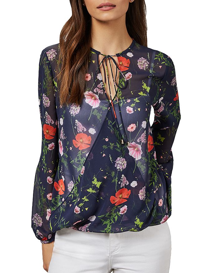 TED BAKER VALNTIA HEDGEROW-PRINT BLOUSE,WMB-VALNTIA-WC9W
