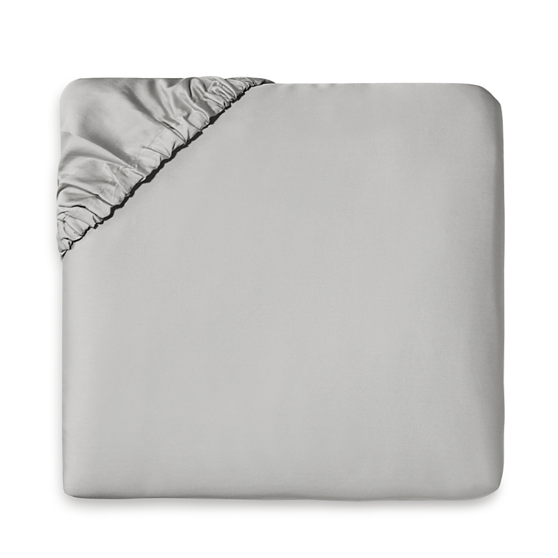 Sferra Fiona Fitted Sheet, Queen In Gray