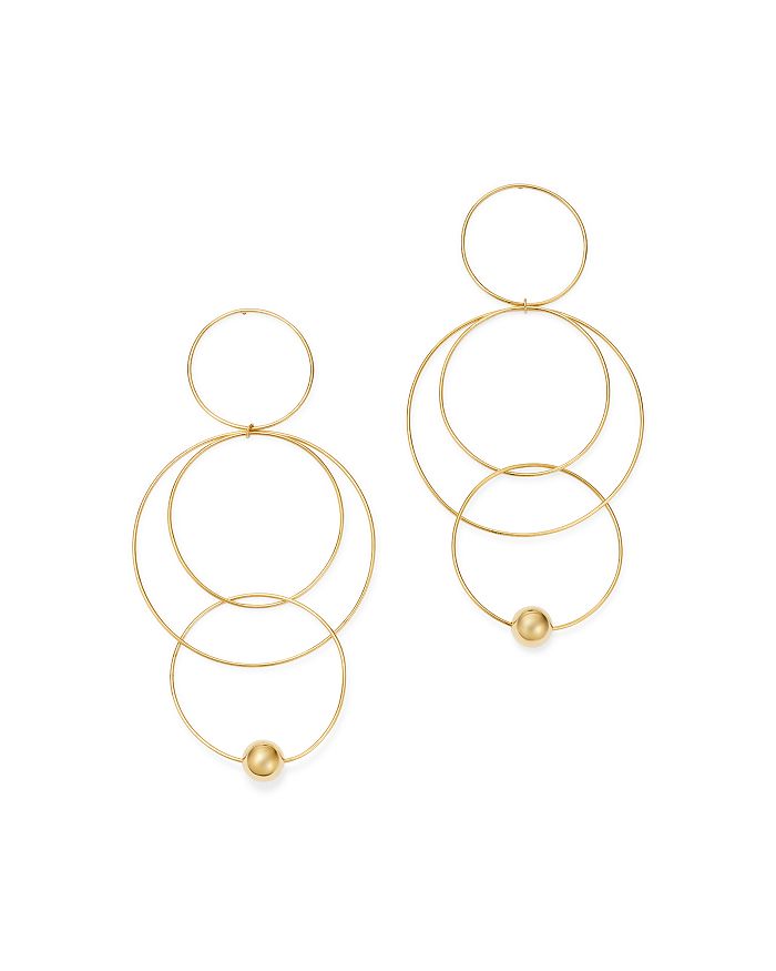 Moon & Meadow 14k Yellow Gold Interlocking Circle Drop Earrings - 100% Exclusive