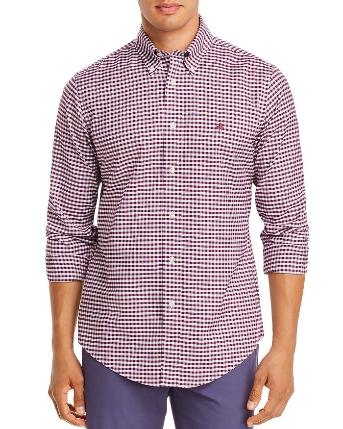 Brooks Brothers Gingham Classic Fit Button-down Shirt In Dark Red