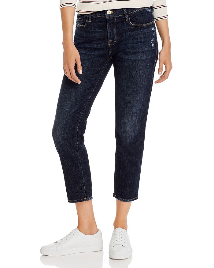 FRAME LE GARCON CROP RELAXED STRAIGHT-LEG JEANS IN COVANT,LGJC6540