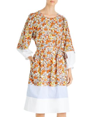 tory burch printed cotton dress