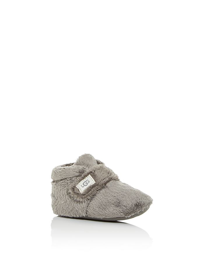 Shop Ugg Unisex Bixbee Faux Fur Booties - Baby In Charcoal