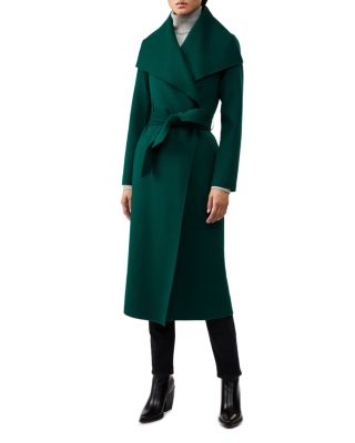 emerald green wrap coat