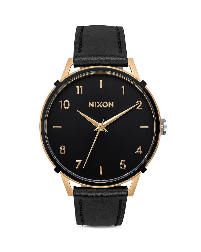 Nixon Arrow Watch, 38mm In Rose Gold/black