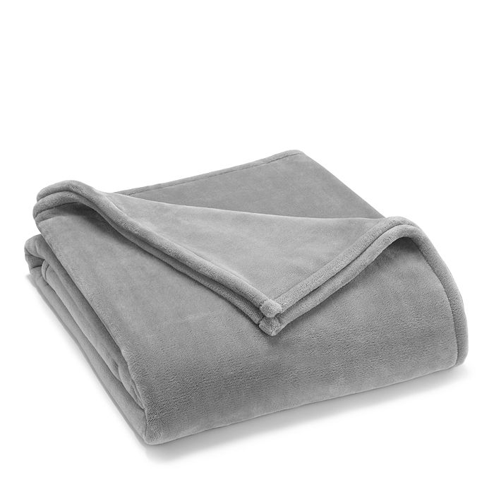 Shop Vellux Faux Sheared Mink Blanket, King In Light Gray