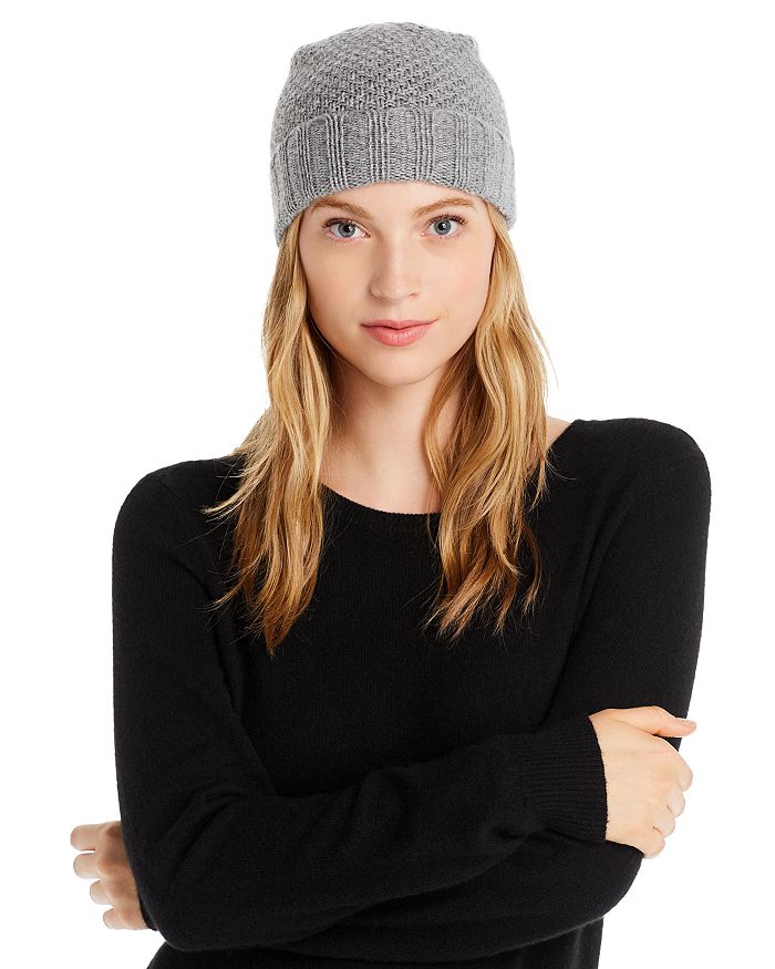 C BY BLOOMINGDALE'S C BY BLOOMINGDALE'S WAFFLE KNIT CASHMERE HAT - 100% EXCLUSIVE 491906