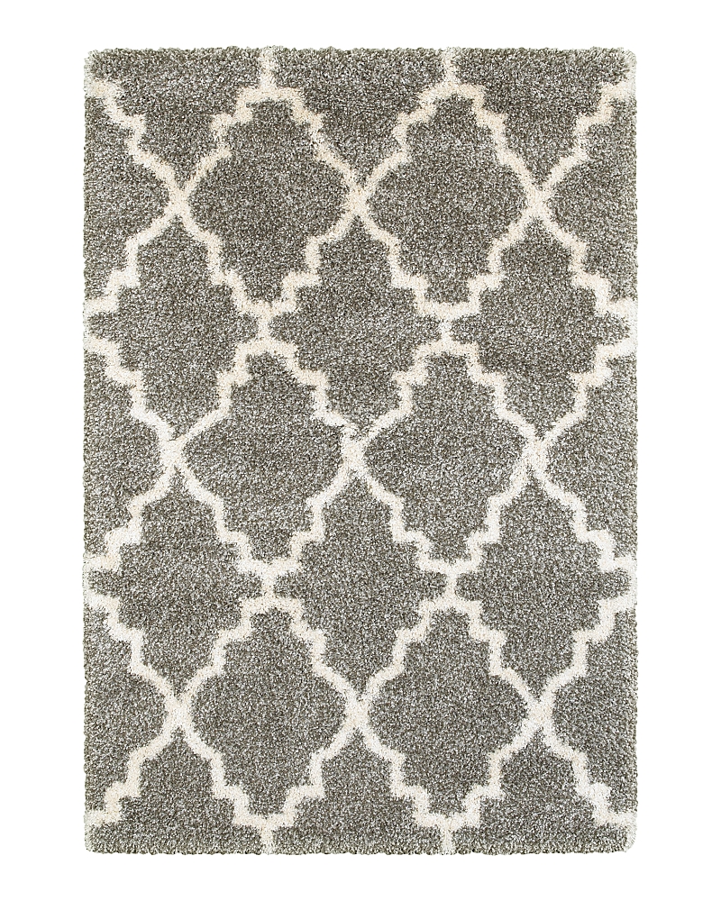 Oriental Weavers Henderson Shag 92 Area Rug, 6'7 X 9'6 In Gray/ivory