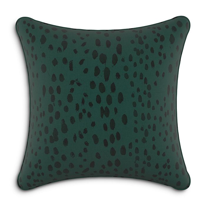 Sparrow & Wren Down Pillow In Leopard Emerald, 20 X 20