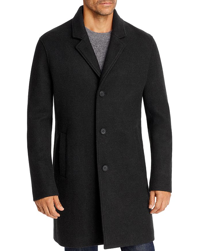 Shop Cole Haan Single-breasted Top Coat In Black