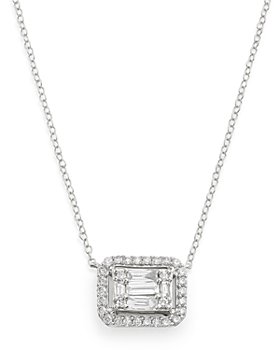 Bloomingdale's - Diamond Mosaic Pendant Necklace in 14K White Gold, 0.75 ct. t.w. - 100% Exclusive