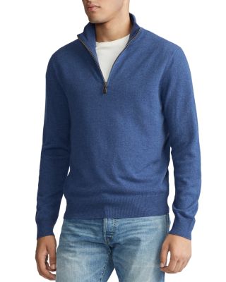 ralph lauren merino wool half zip sweater