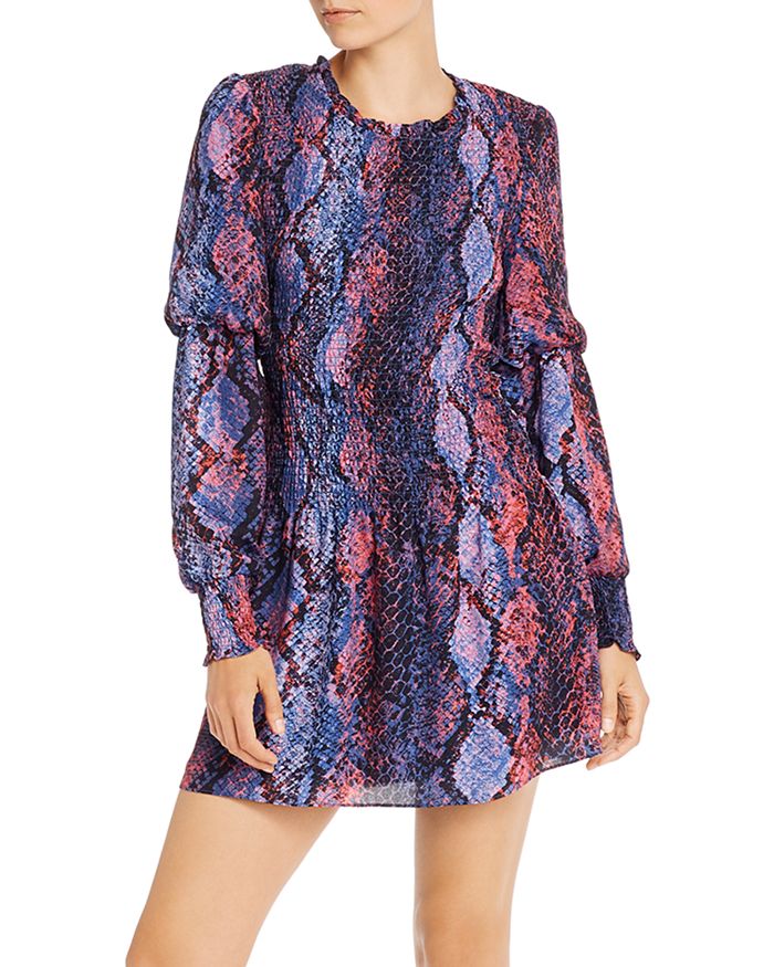 Parker Lilly Smocked Snakeskin Print Mini Dress - 100% Exclusive In Serpentina
