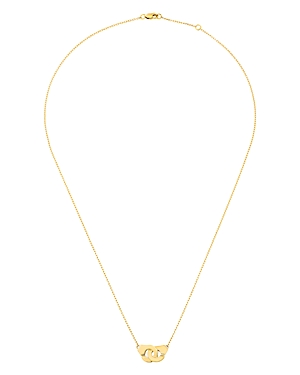 18K Yellow Gold Menottes Pendant Necklace, 16.5