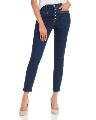7 for all mankind authentic high waist skinny
