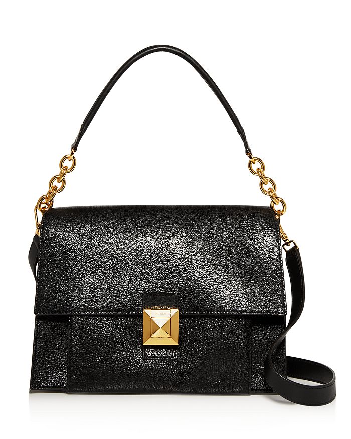 Furla Leather Shoulder Bag In Onyx/gold