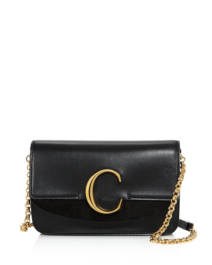 Chloe, Bags, Authentic Chloe C Clutch Bag With Chain Leather