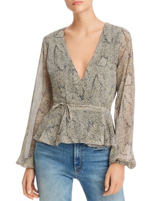 snakeskin wrap top