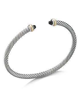 David Yurman - Cable Classic Bracelet with Black Onyx and 18K Yellow Gold