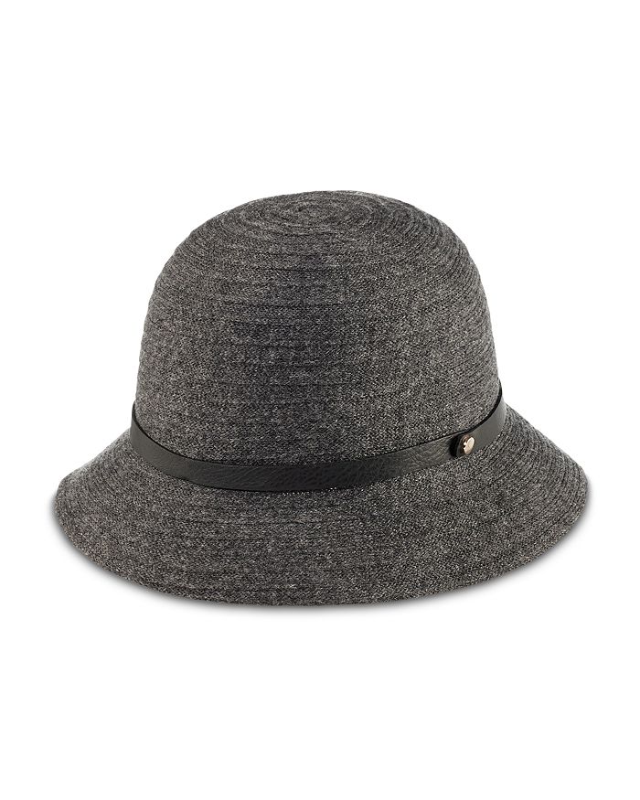 Helen Kaminski Tanilla Cashmere Cloche Hat In Stormcloud/black