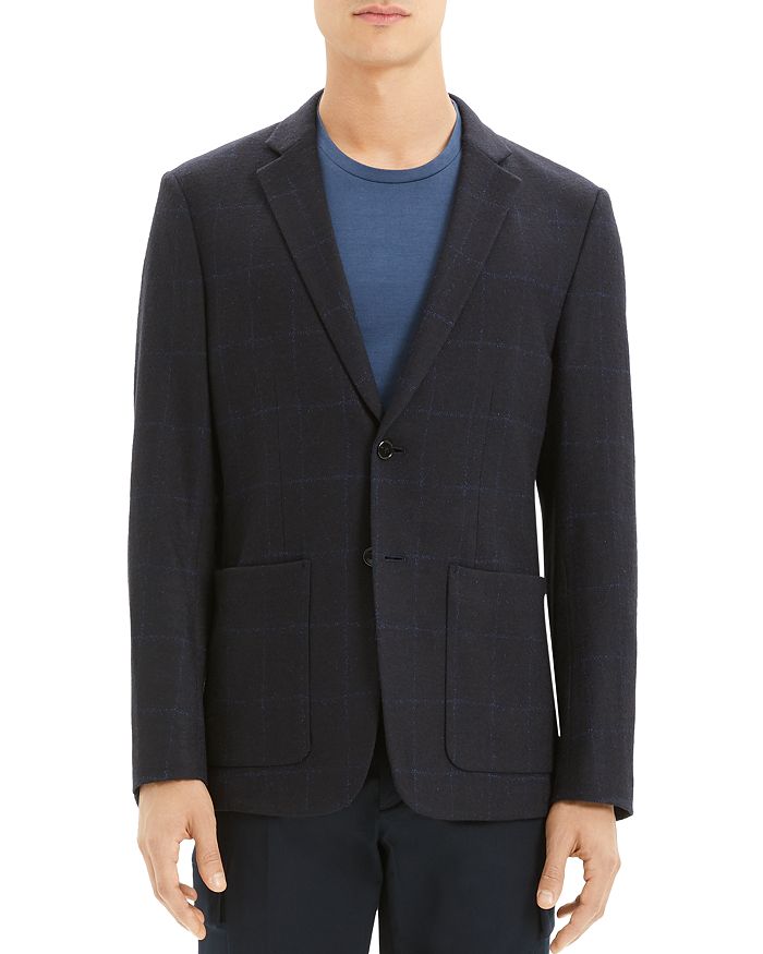 Theory Clinton Marled Ponte Sport Coat In Eclipse Multi