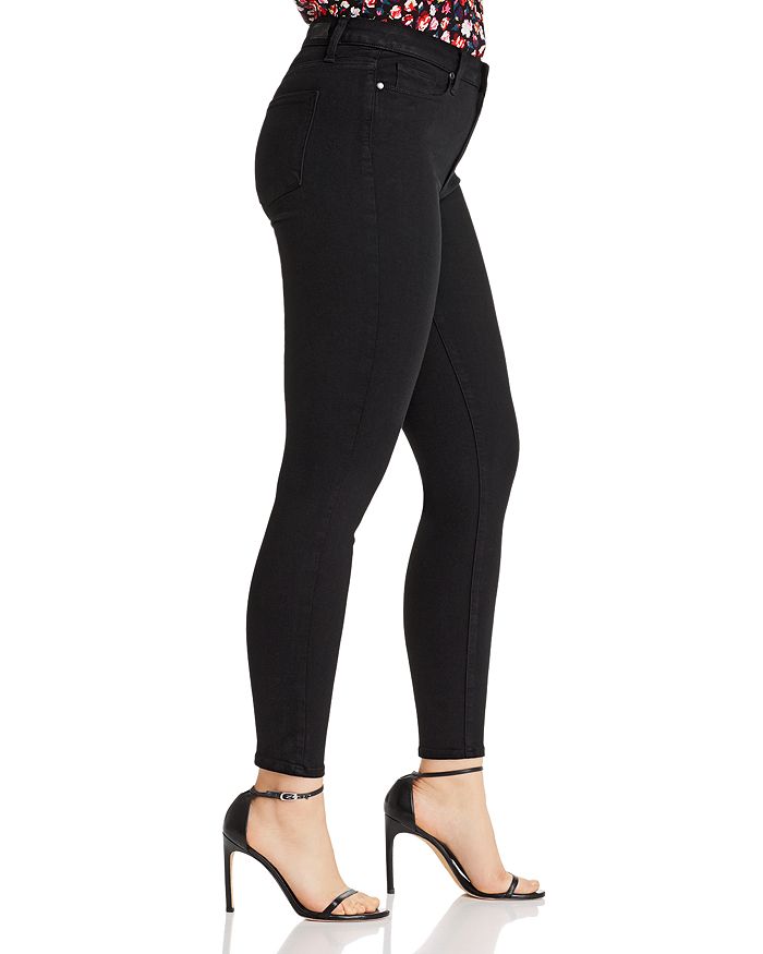 Shop Paige Hoxton High Rise Ankle Skinny Jeans In Black Shadow - 100% Exclusive