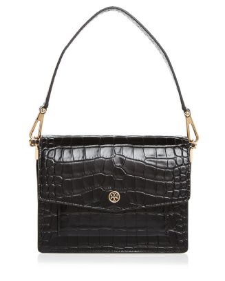 tory burch robinson croc embossed leather crossbody