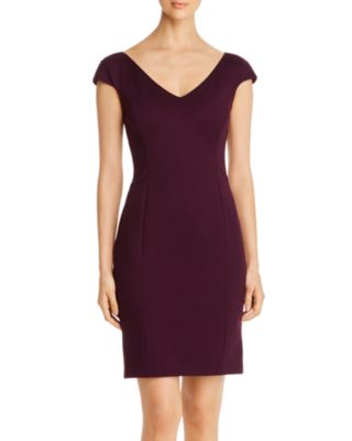 tahari cap sleeve sheath dress