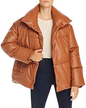 BAGATELLE.NYC - Oversize Faux Leather Puffer Jacket