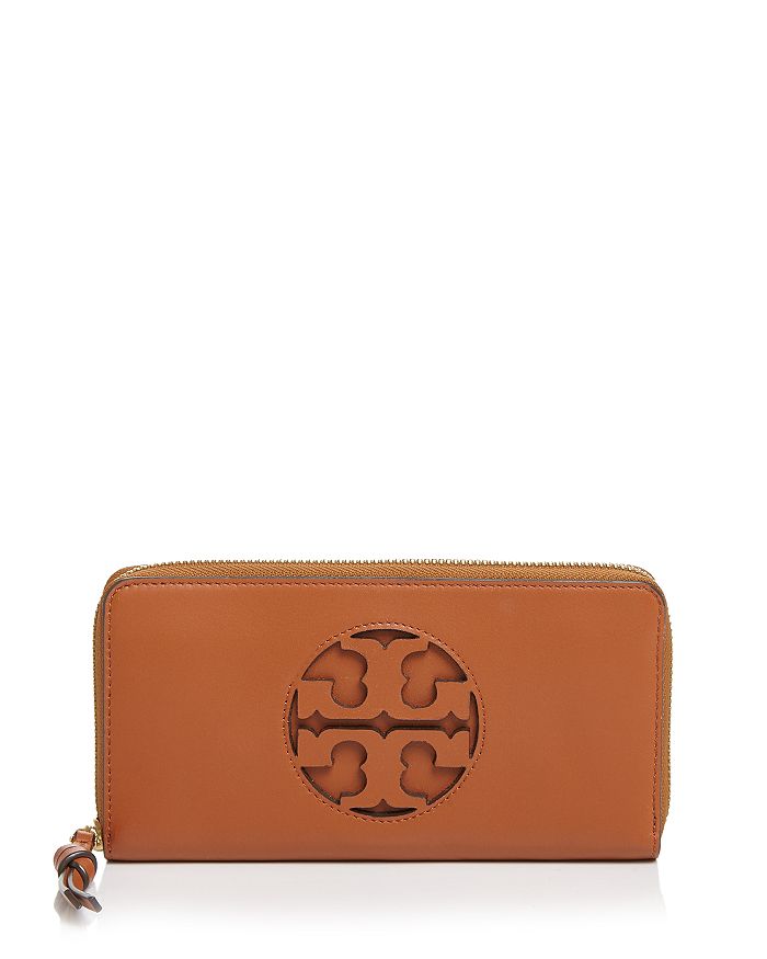 Tory Burch Miller Medium Leather Continental Wallet In Aged Camel/gold |  ModeSens