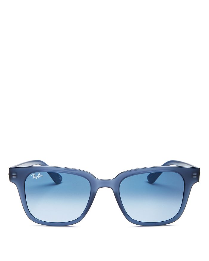 Ray Ban Ray-ban Unisex Square Sunglasses, 51mm In Trasparent Dark Blue/azure Gradient
