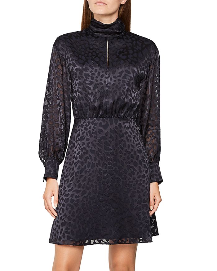 Reiss Matilda Leopard Velvet Burnout Dress Bloomingdale S