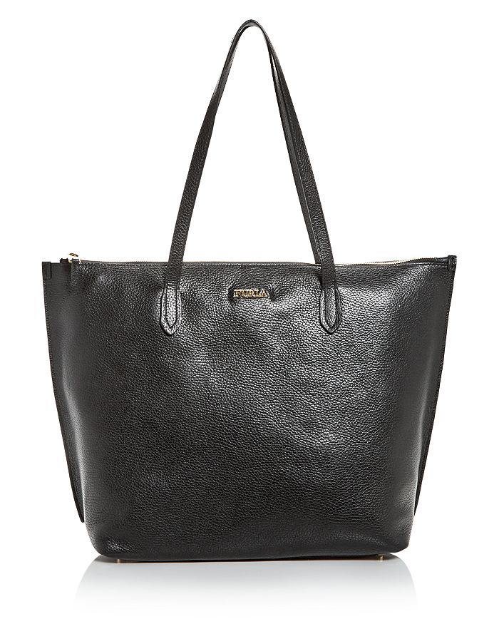 Furla Luce Leather Tote Bag In Onyx | ModeSens